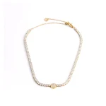 Colar Riviera em aço redondo