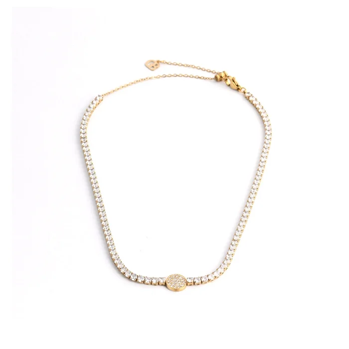 Colar Riviera em aço redondo - Image 1