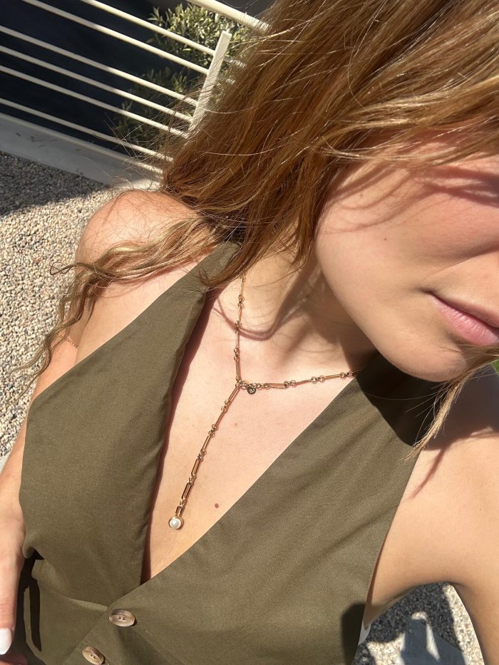 Colar em aço inoxidável pérola - Image 3