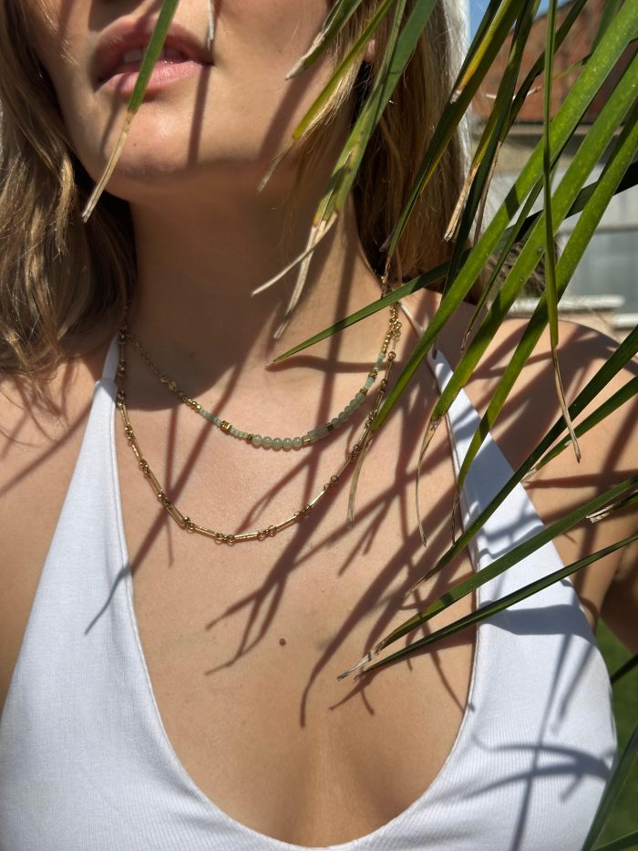 Colar em aço inoxidável pérola - Image 1