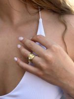 Anel ajustável aço largo