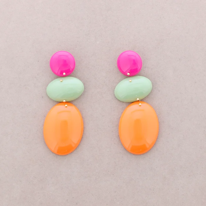 Brincos de Contas de Resina – combinação 2 - Image 1