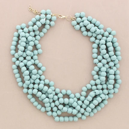 Gargantilha Bolas Madeira